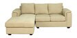 Andres Fabric RHS Sectional Sofa (2 + Lounger) in Beige Colour