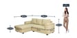 Andres Fabric RHS Sectional Sofa (2 + Lounger) in Beige Colour