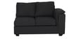 Andres Fabric RHS Sectional Sofa (2 + Lounger) in Charcoal Grey Colour