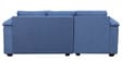 Andres Fabric RHS Sectional Sofa (2 + Lounger) in Denim Blue Colour