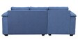 Andres Fabric RHS Sectional Sofa (2 + Lounger) in Denim Blue Colour