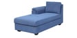 Andres Fabric RHS Sectional Sofa (2 + Lounger) in Denim Blue Colour