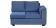 Andres Fabric RHS Sectional Sofa (2 + Lounger) in Denim Blue Colour