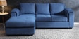 Andres Fabric RHS Sectional Sofa (2 + Lounger) in Denim Blue Colour