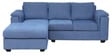 Andres Fabric RHS Sectional Sofa (2 + Lounger) in Denim Blue Colour