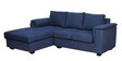 Andres Fabric RHS Sectional Sofa (2 + Lounger) in Navy Blue Colour