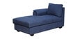 Andres Fabric RHS Sectional Sofa (2 + Lounger) in Navy Blue Colour