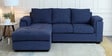Andres Fabric RHS Sectional Sofa (2 + Lounger) in Navy Blue Colour