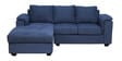 Andres Fabric RHS Sectional Sofa (2 + Lounger) in Navy Blue Colour