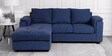 Andres Fabric RHS Sectional Sofa (2 + Lounger) in Navy Blue Colour