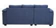Andres Fabric RHS Sectional Sofa (2 + Lounger) in Navy Blue Colour