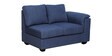 Andres Fabric RHS Sectional Sofa (2 + Lounger) in Navy Blue Colour