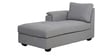 Andres Fabric RHS Sectional Sofa (3 + Lounger) in Ash Grey Colour
