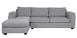 Andres Fabric RHS Sectional Sofa (3 + Lounger) in Ash Grey Colour