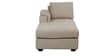 Andres Fabric RHS Sectional Sofa (3 + Lounger) in Beige Colour