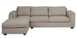 Andres Fabric RHS Sectional Sofa (3 + Lounger) in Beige Colour