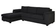 Andres Fabric RHS Sectional Sofa (3 + Lounger) in Charcoal Grey Colour