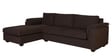 Andres Fabric RHS Sectional Sofa (3 + Lounger) in Chestnut Brown Colour