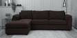 Andres Fabric RHS Sectional Sofa (3 + Lounger) in Chestnut Brown Colour