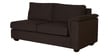 Andres Fabric RHS Sectional Sofa (3 + Lounger) in Chestnut Brown Colour