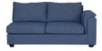 Andres Fabric RHS Sectional Sofa (3 + Lounger) in Denim Blue Colour