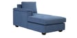 Andres Fabric RHS Sectional Sofa (3 + Lounger) in Denim Blue Colour