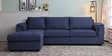 Andres Fabric RHS Sectional Sofa (3 + Lounger) in Navy Blue Colour
