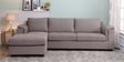 Andres Fabric RHS Sectional Sofa (3 + Lounger) in Sandy Brown Colour