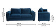 Andres Velvet 3 Seater Sofa In Opal Blue Colour
