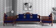 Anglo Sofa Set (3+1+1) in Honey Oak Finish