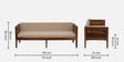 Anitz Sheesham Wood 3 Seater Sofa in Scratch Resistant Rustic Teak Finish