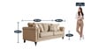 Ankara 3 Seater Sofa in Beige Colour