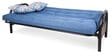 Metallika Ankara Metallic Convertible Sofa Cum Bed with Blue Mattress
