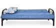Metallika Ankara Metallic Convertible Sofa Cum Bed with Blue Mattress