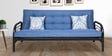 Metallika Ankara Metallic Convertible Sofa Cum Bed with Blue Mattress