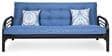 Metallika Ankara Metallic Convertible Sofa Cum Bed with Blue Mattress