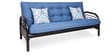 Metallika Ankara Metallic Convertible Sofa Cum Bed with Blue Mattress