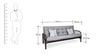 Ankara Metallic Convertible Sofa Cum Bed with Mattress & Cushions