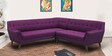 Annabel Velvet Corner Sofa in Dark Purple Colour in C Shape