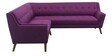 Annabel Velvet Corner Sofa in Dark Purple Colour in C Shape