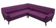 Annabel Velvet Corner Sofa in Dark Purple Colour in C Shape