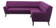 Annabel Velvet Corner Sofa in Dark Purple Colour in C Shape