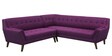 Annabel Fabric Corner Sofa in Dark Purple Colour in C Shape