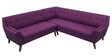 Annabel Fabric Corner Sofa in Dark Purple Colour in C Shape