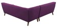 Annabel Fabric Corner Sofa in Dark Purple Colour in C Shape