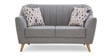 Antalya Fabric 2 Seater Sofa in Grey Colour