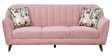 Antalya Velvet 3 Seater Sofa in Plush Pink Colour