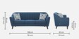 Antalya Fabric 3 Seater Sofa in Blue Colour