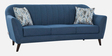 Antalya Fabric 3 Seater Sofa in Blue Colour