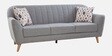 Antalya Fabric 3 Seater Sofa in Grey Colour